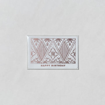 Happy birthday mini card in white background