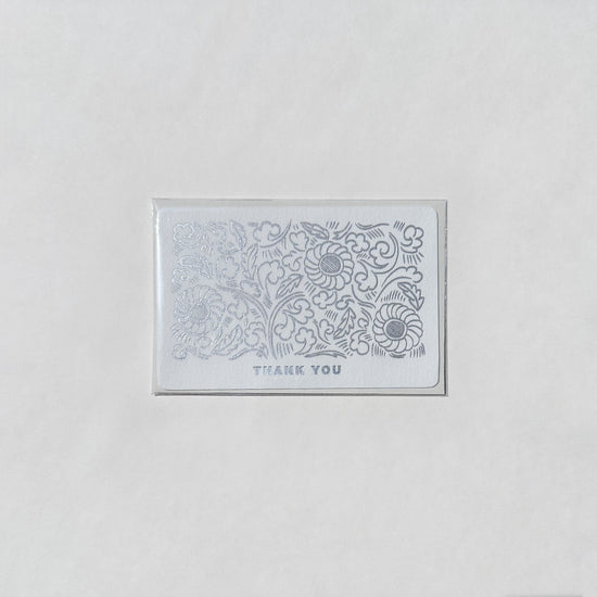 Thank you flat mini card in white background