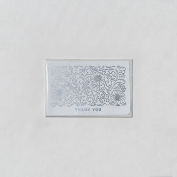 Thank you flat mini card in white background