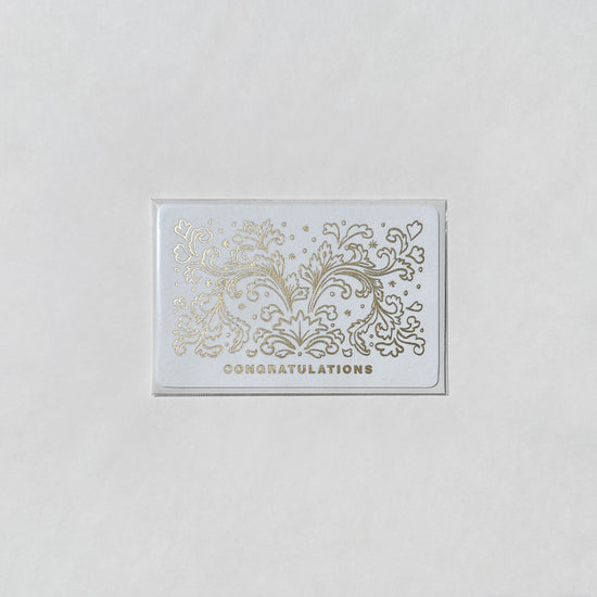 congratulations flat mini card in white background
