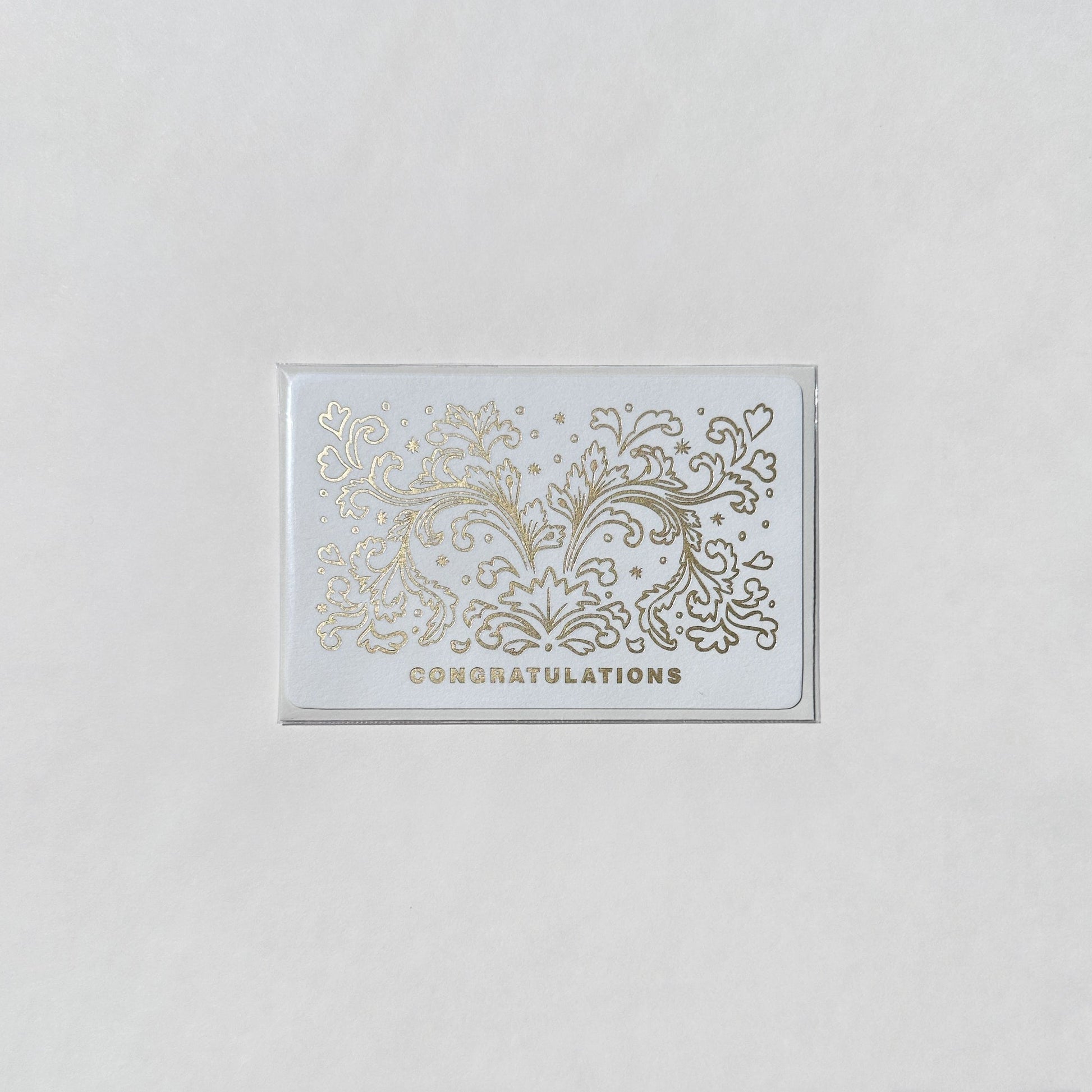 congratulations flat mini card in white background