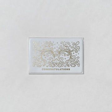 congratulations flat mini card in white background