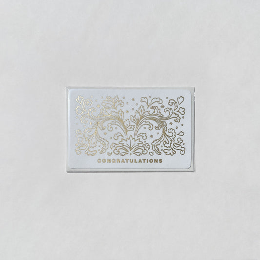 congratulations flat mini card in white background