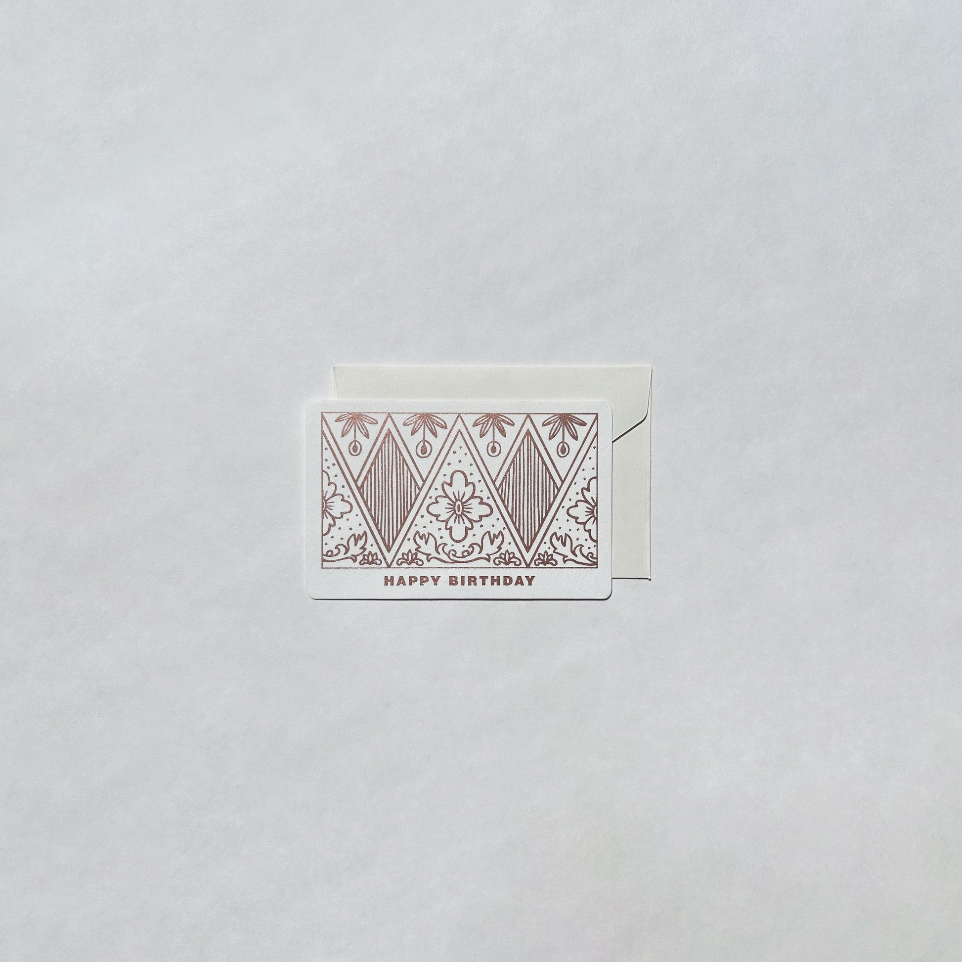 Happy birthday mini card in white background