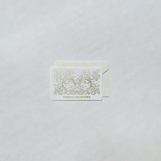 congratulations flat mini card in white background