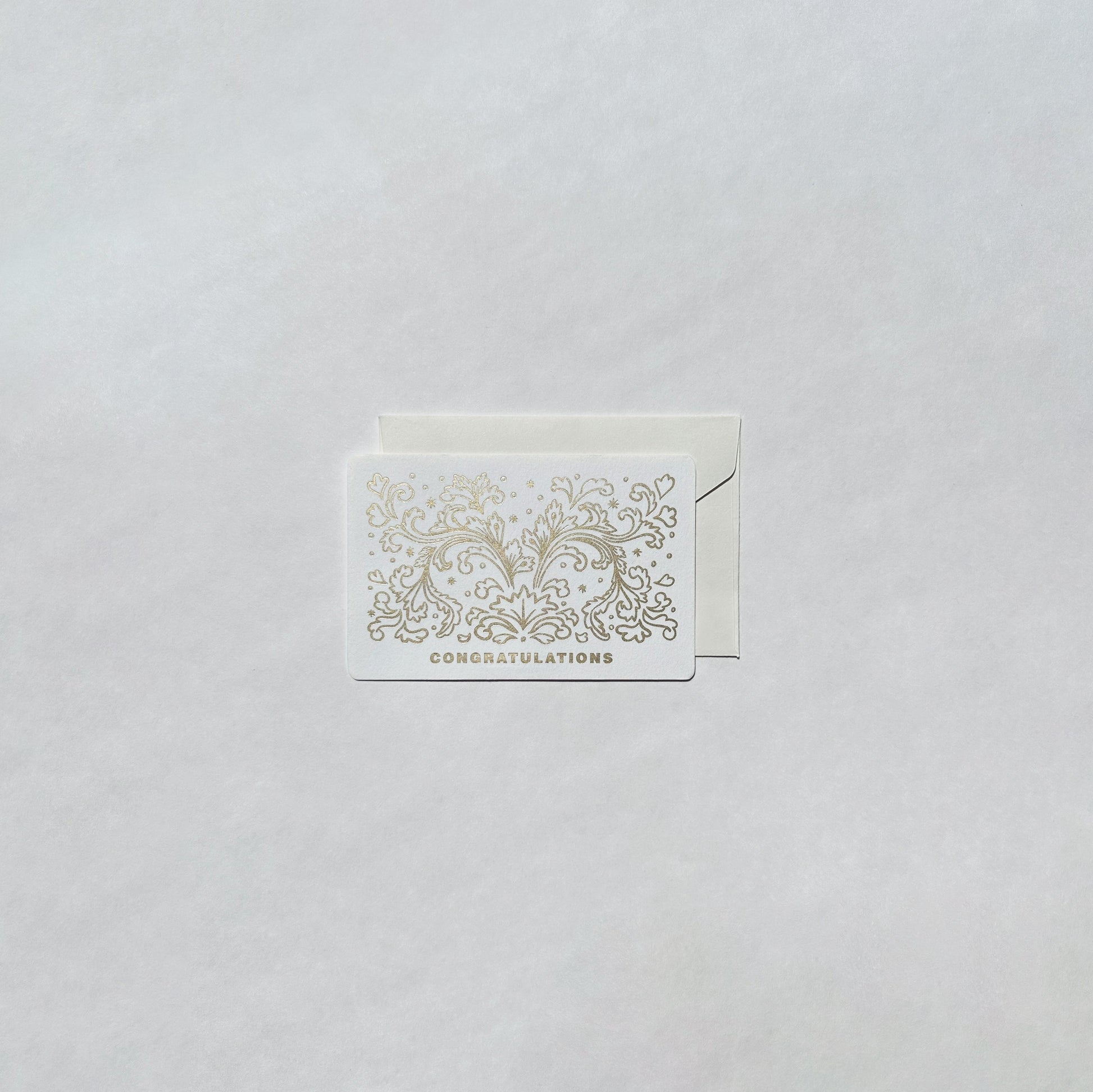 congratulations flat mini card in white background