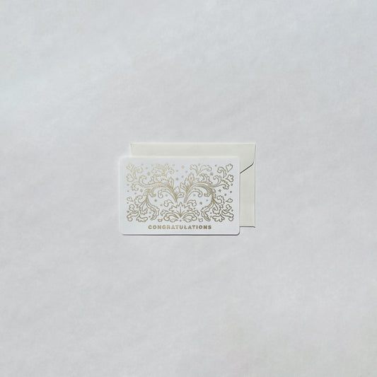 congratulations flat mini card in white background