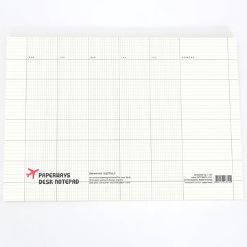 Paperways A4 Desk Notepad Organizer Monthly White Background Photo