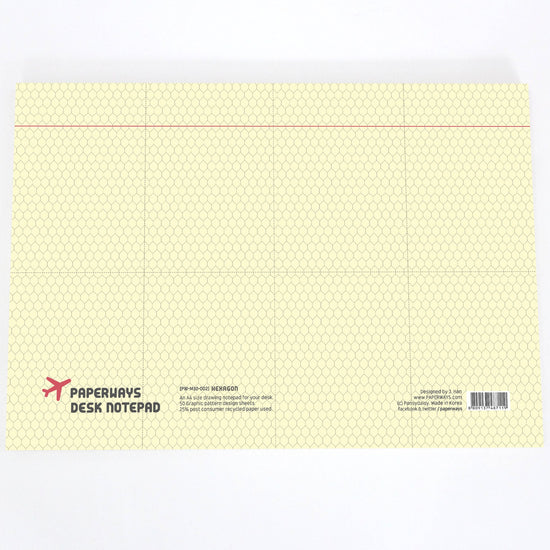 Paperways A4 Desk Notepad Hexagon White Background Photo
