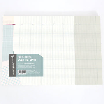 Paperways A4 Desk Notepad Organizer Monthly Collage White Background Photo