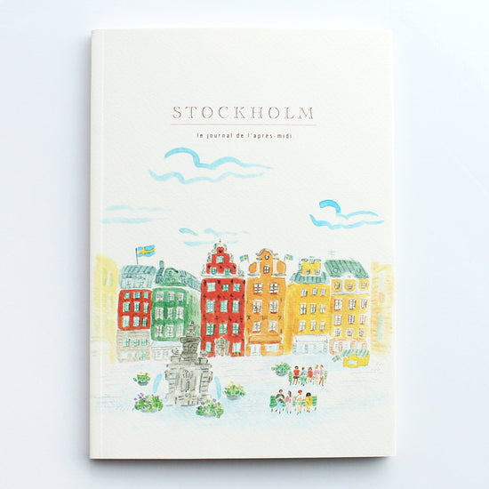 L'apres-Midi Travel Journal 128p. Stockholm Gamla Stan White Background Photo