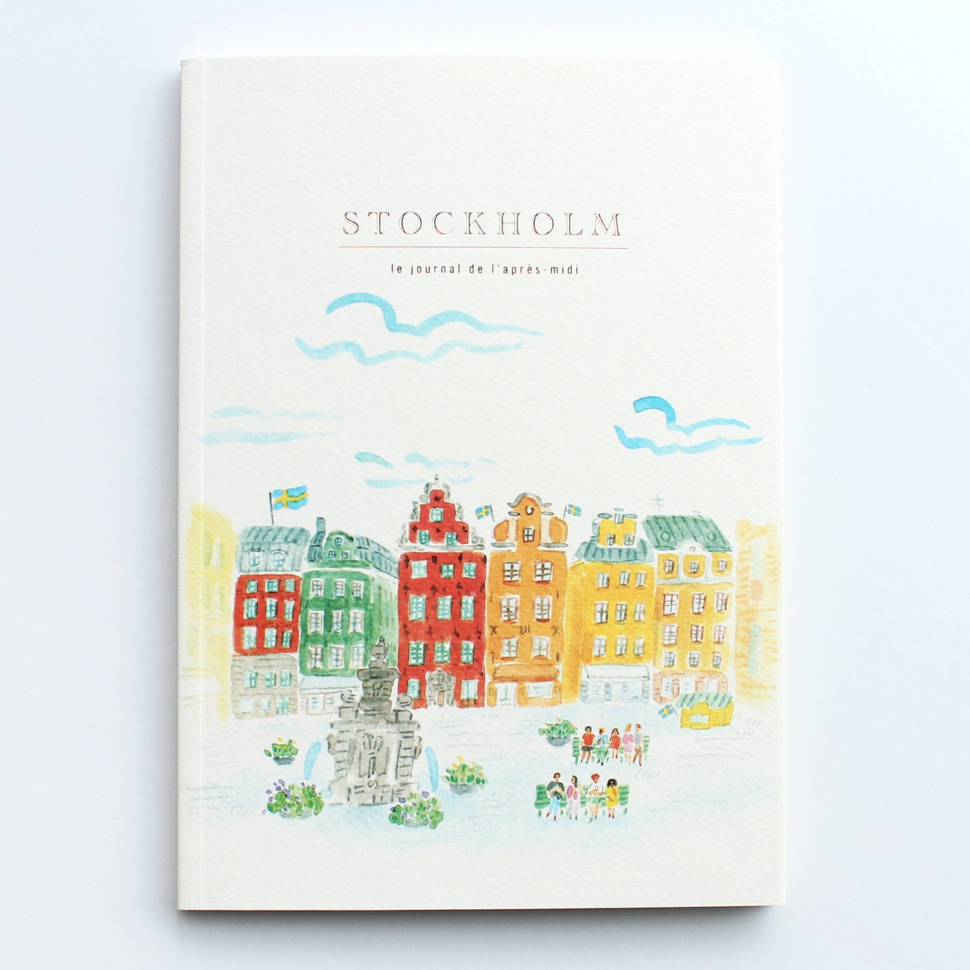 L'apres-Midi Travel Journal 128p. Stockholm Gamla Stan White Background Photo