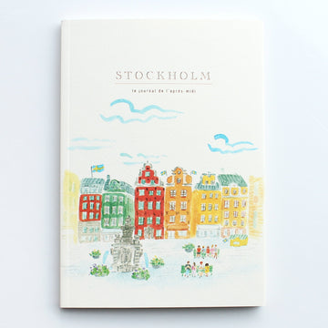 L'apres-Midi Travel Journal 128p. Stockholm Gamla Stan White Background Photo