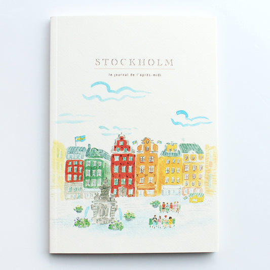 L'apres-Midi Travel Journal 128p. Stockholm Gamla Stan White Background Photo