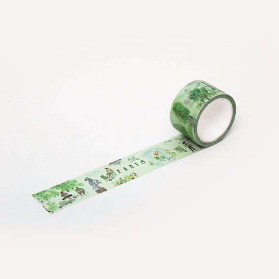 L'apres-Midi Masking Tape 1.2 in. Paris Travel 1 White Background Photo