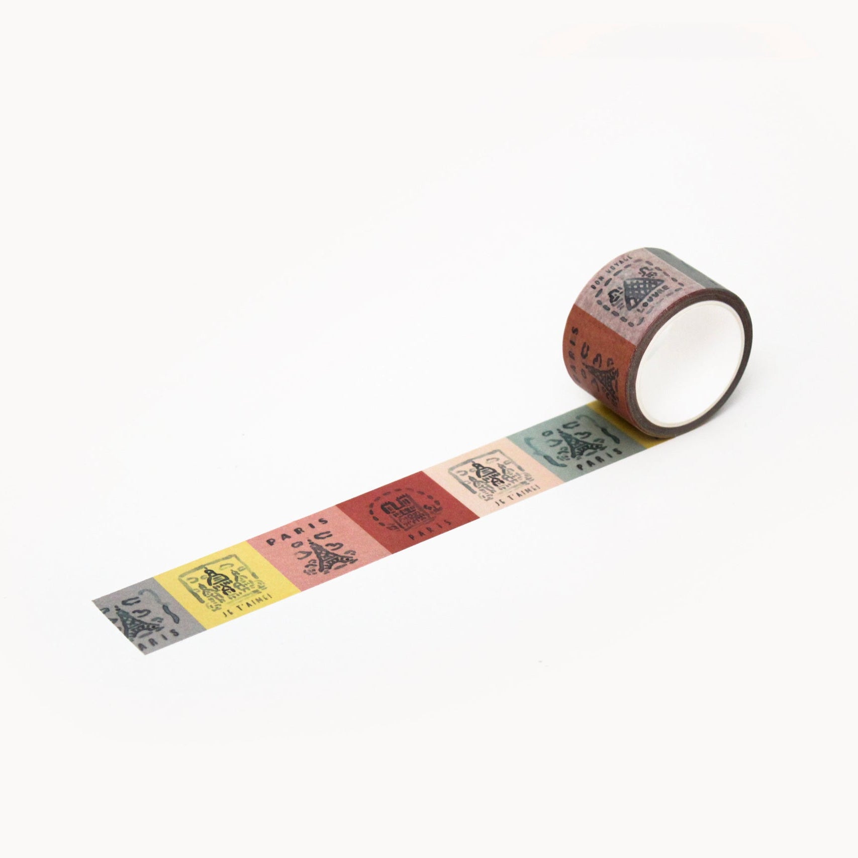 L'apres-Midi Masking Tape 1.2 in. Paris Stamp White Background Photo
